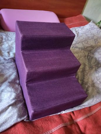Лестница прикроватная для животных , цвет фиолетовая, на 3 ступени
