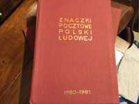 Znaczki Polski Ludowej,1980-81 PRL,klaser ze znaczami