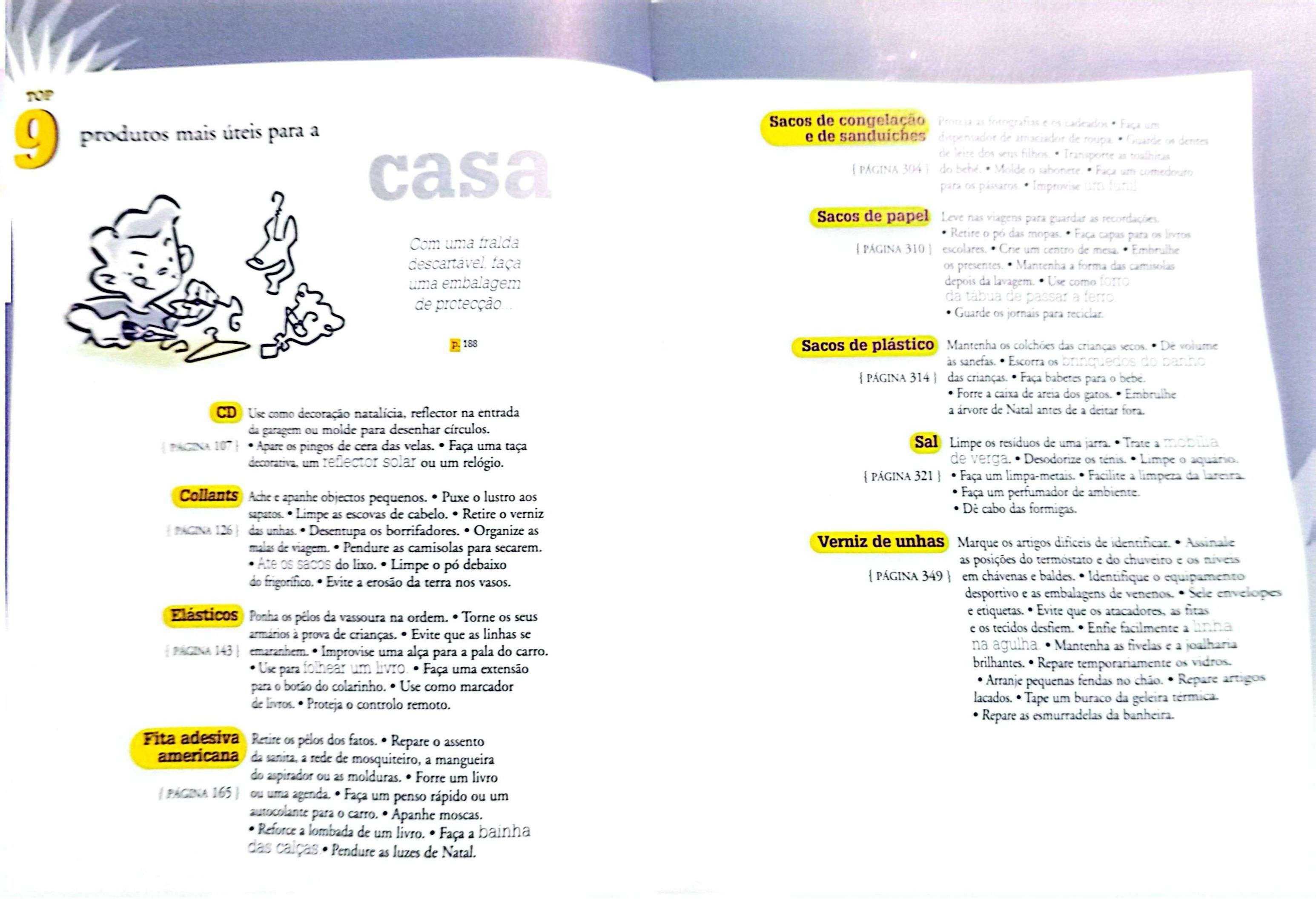 Livro "UTILIZAÇÕES EXTRAORDINÁRIAS" para coisas do dia-a-dia