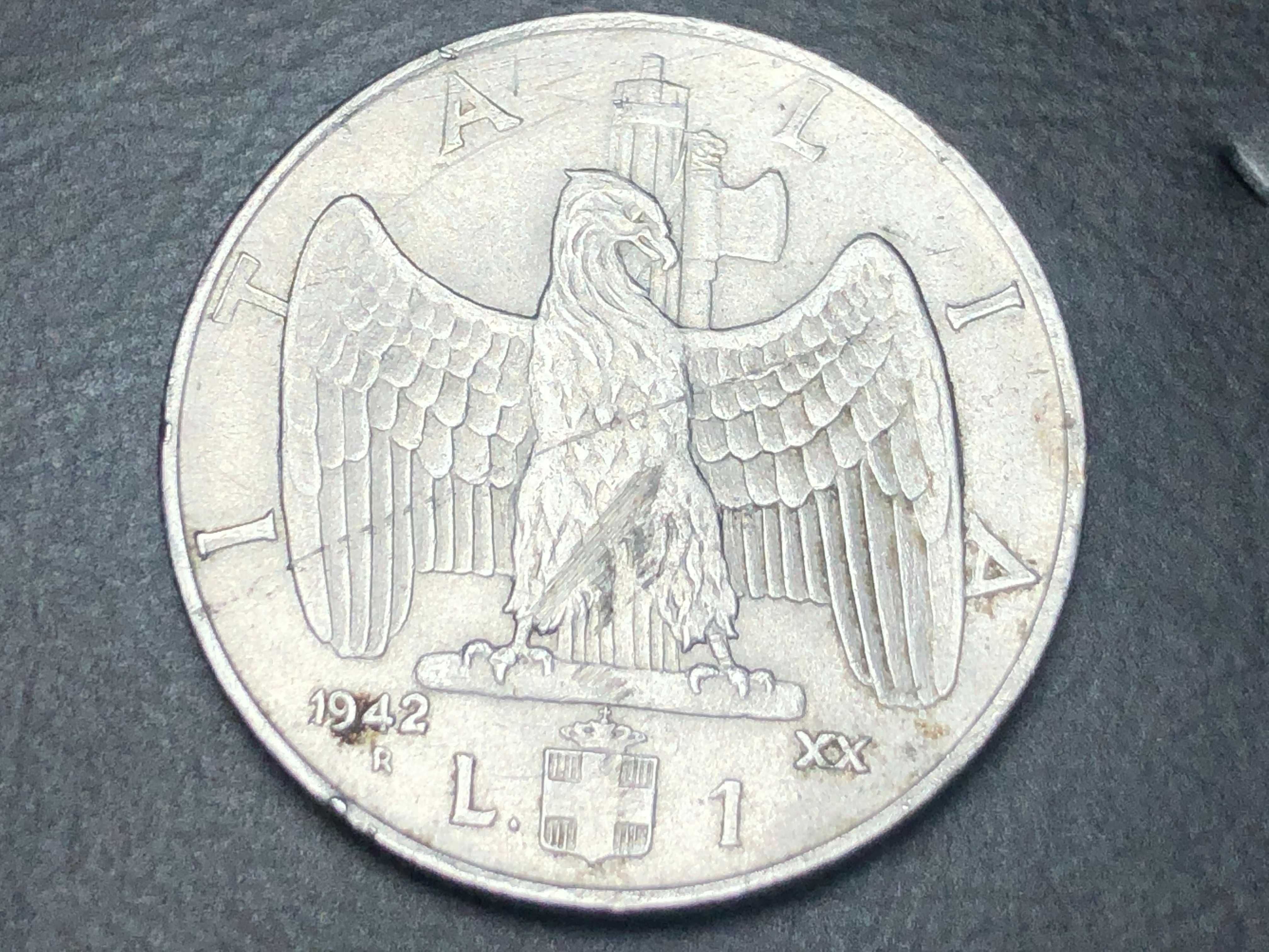 Itália 1942 - 1 Lira Aço