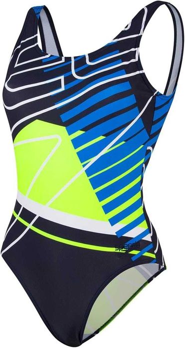 Damski Jednoczęściowy Strój Kąpielowy SPEEDO Placement Navy Blue 42