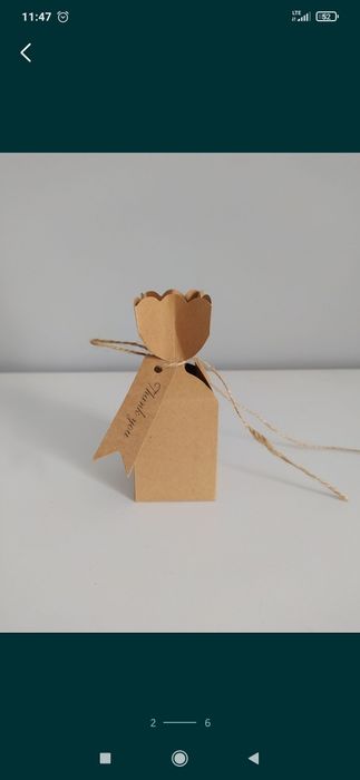 Pudełeczka podziękowanie dla gości ślub, urodzki cena za 20 sztuki