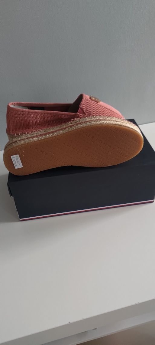 Espadryle Tommy Hilfiger koralowe 41 nowe