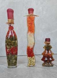 Декор бутылка с овощами