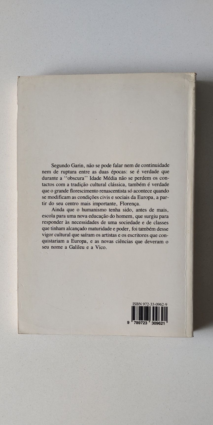Idade Média e Renascimento , Eugénio Garin
