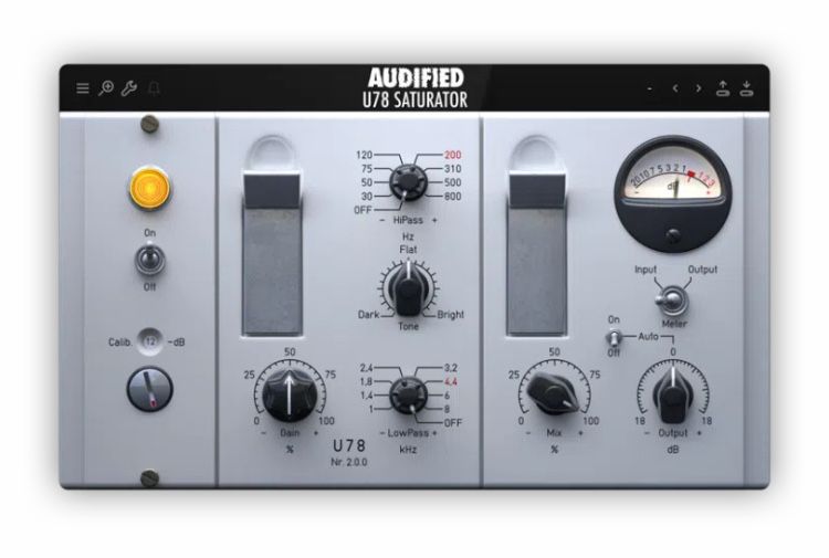 Audified U78 Saturator plugin VST, AU, AAX