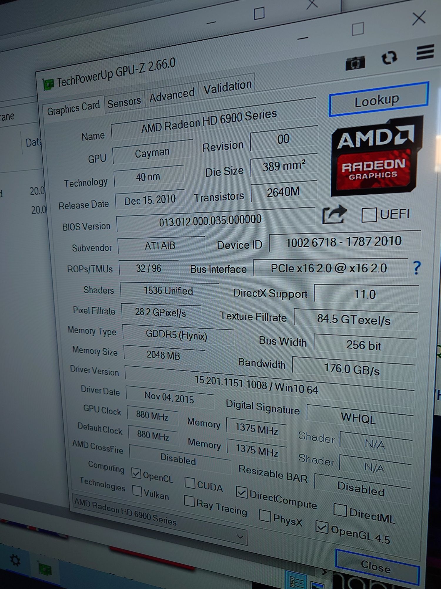 HIS Radeon HD6970 2GB GDDR5