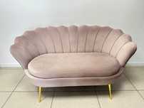 Sofa muszelka pudrowy róż
