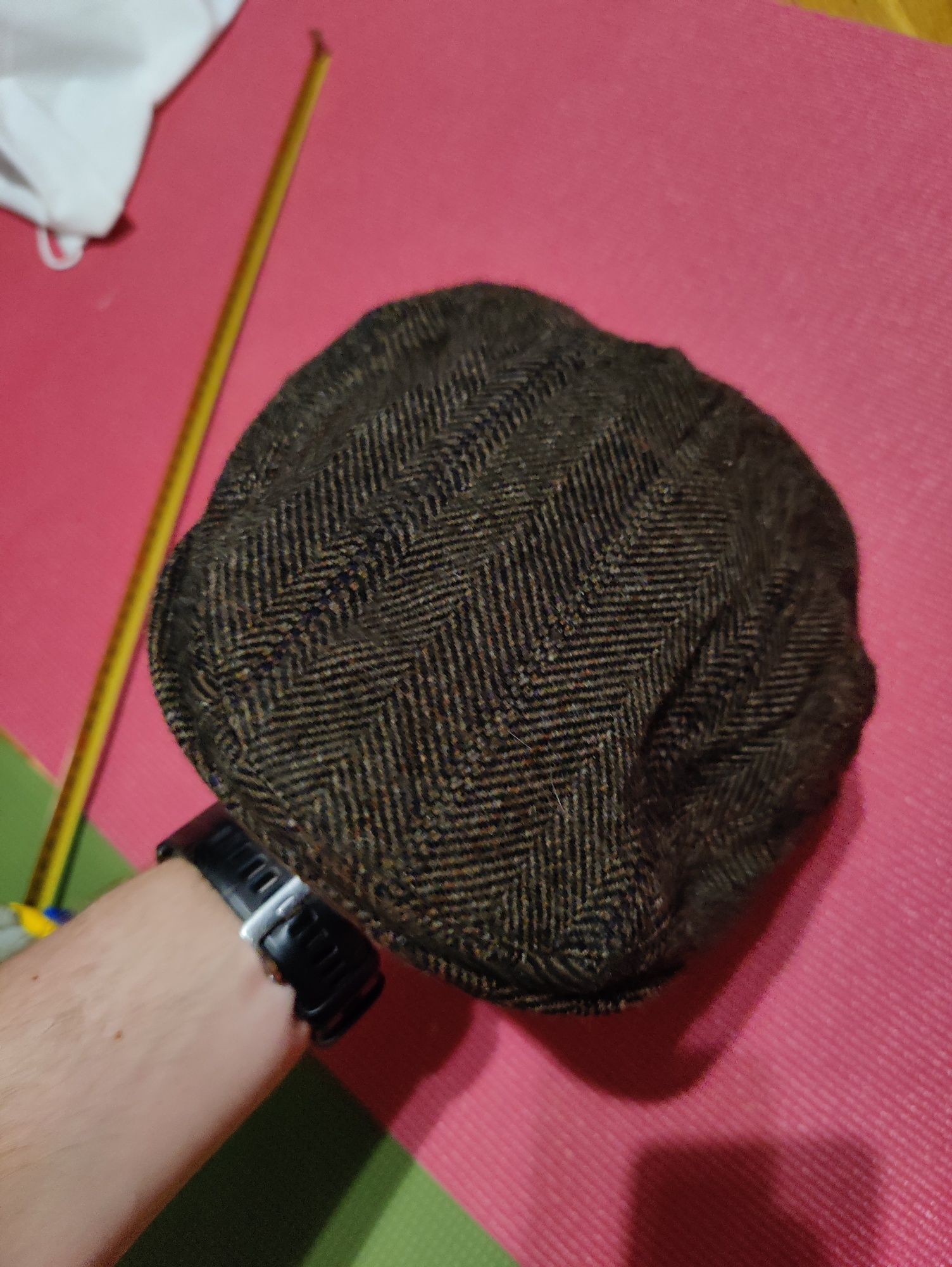 Harris tweed czapka oprychówka kaszkiet