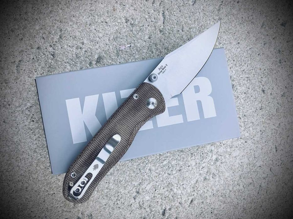 Canivete Kizer Drop Bear 2 Button Liner Lock