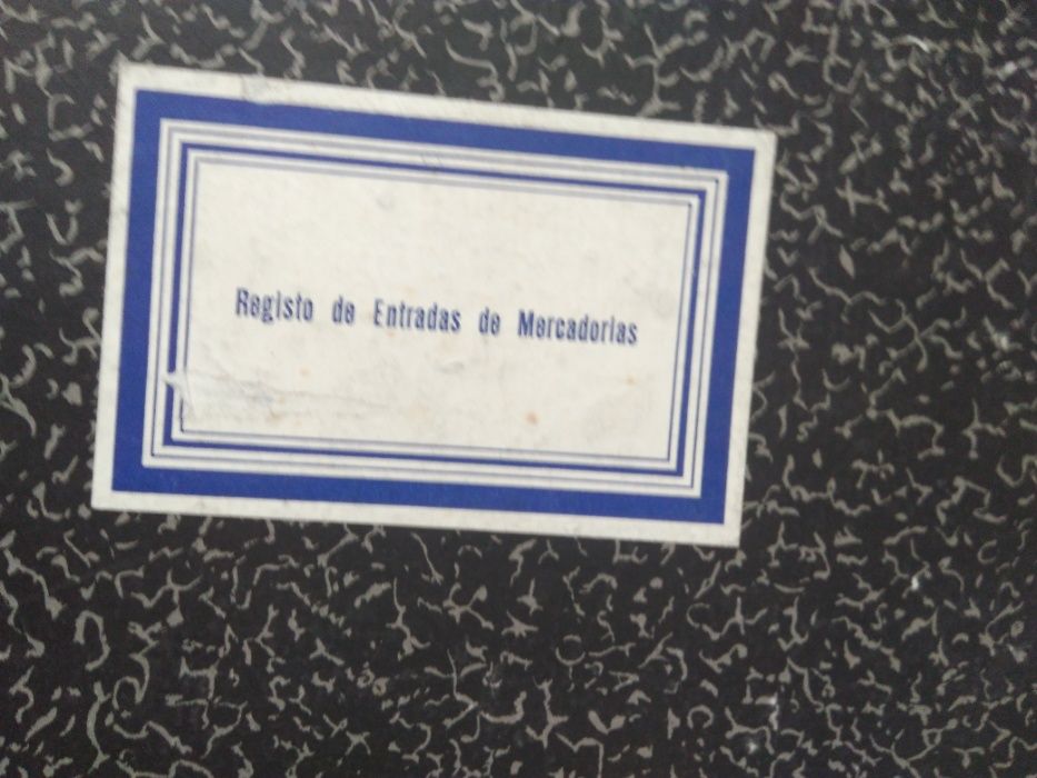 Livro de registo de entradas de mercadoria