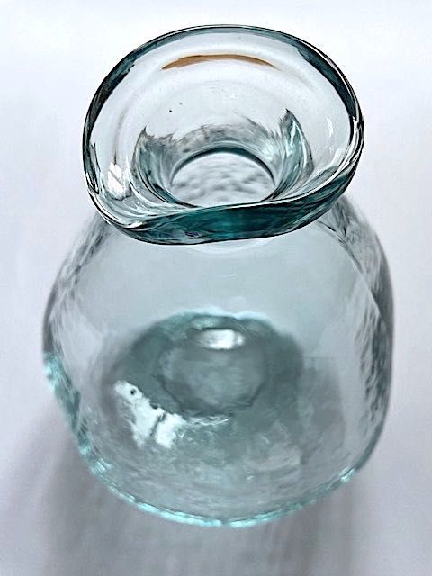 H&M Home Wazon szklany asymetryczny niebieski