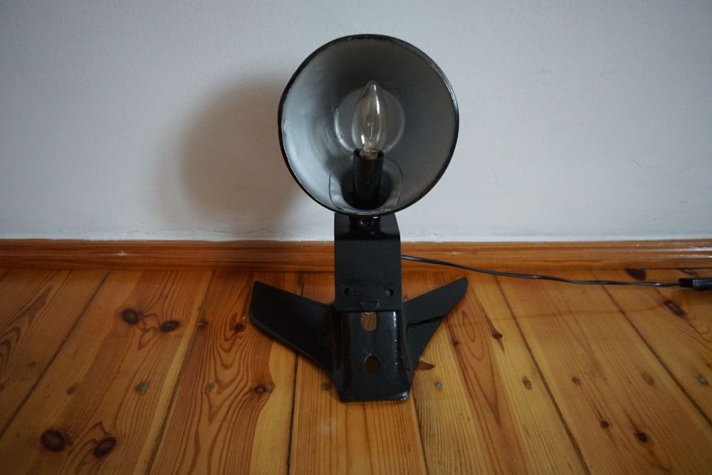 Oryginalna lampa lampka industrialna loft vintage PRL hand made