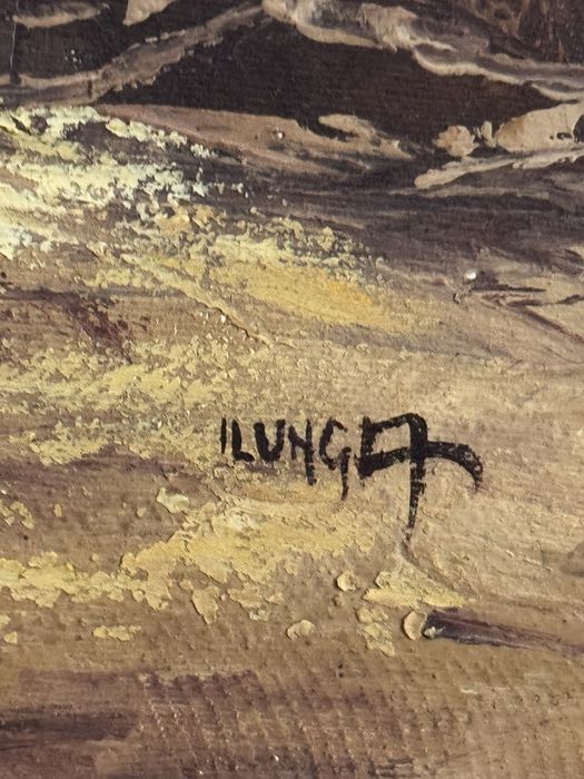 Картина лес винтаж