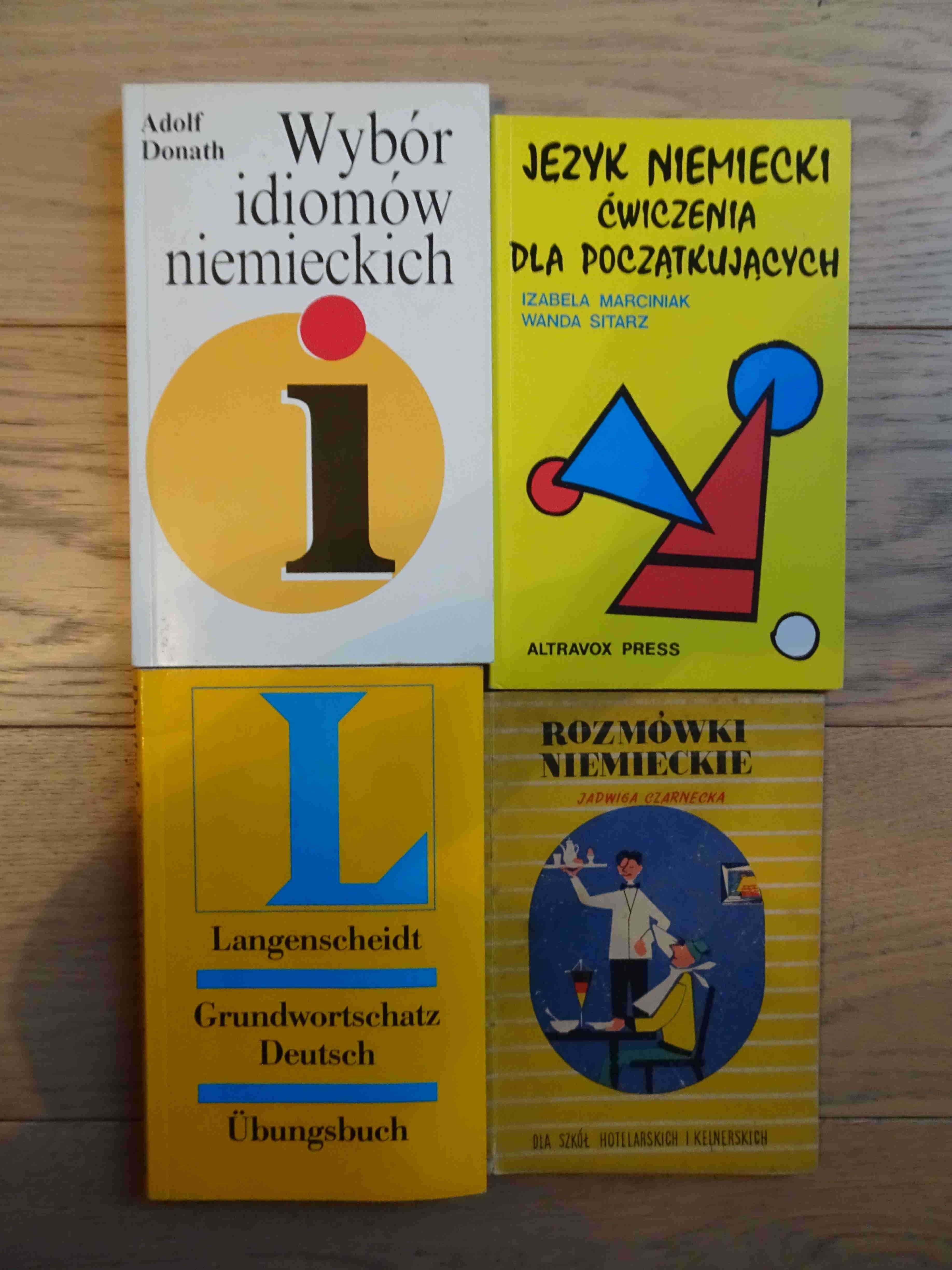 Książki podręczniki do nauki niemieckiego - idiomy 4 szt. KOMPLET