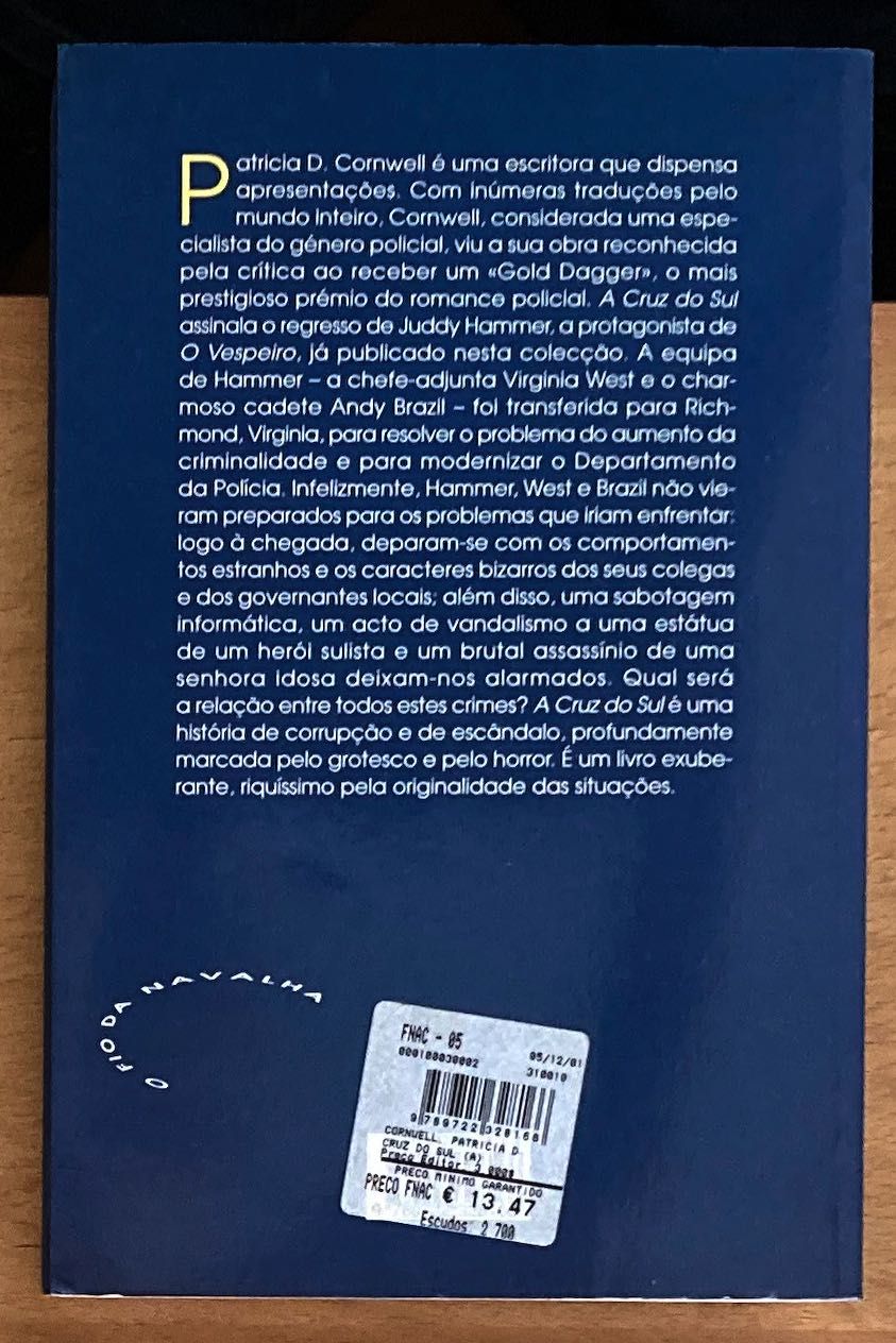 “A Cruz do Sul” de Patricia D. Cornwell