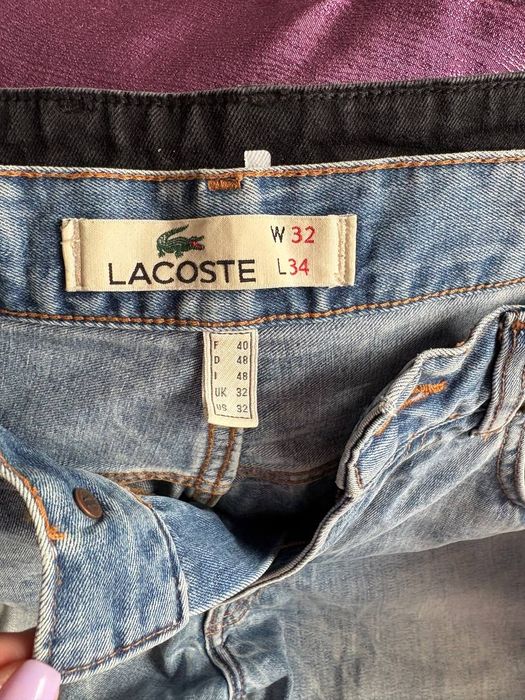 Чоловічі джинси чорні сині Lacoste