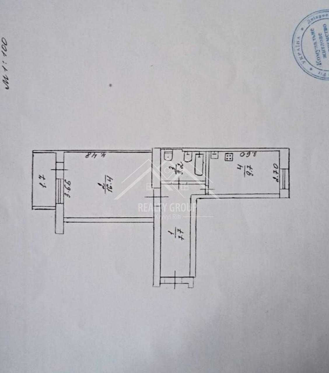 Продаж 1к квартири покращеного планування на Східному