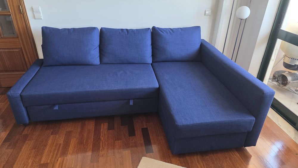 Sofá-Cama 3lug c/chaise c/arrumação