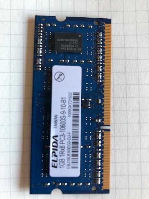 Memoria Ram 1gb ddr3 pc3-10600s para portátil