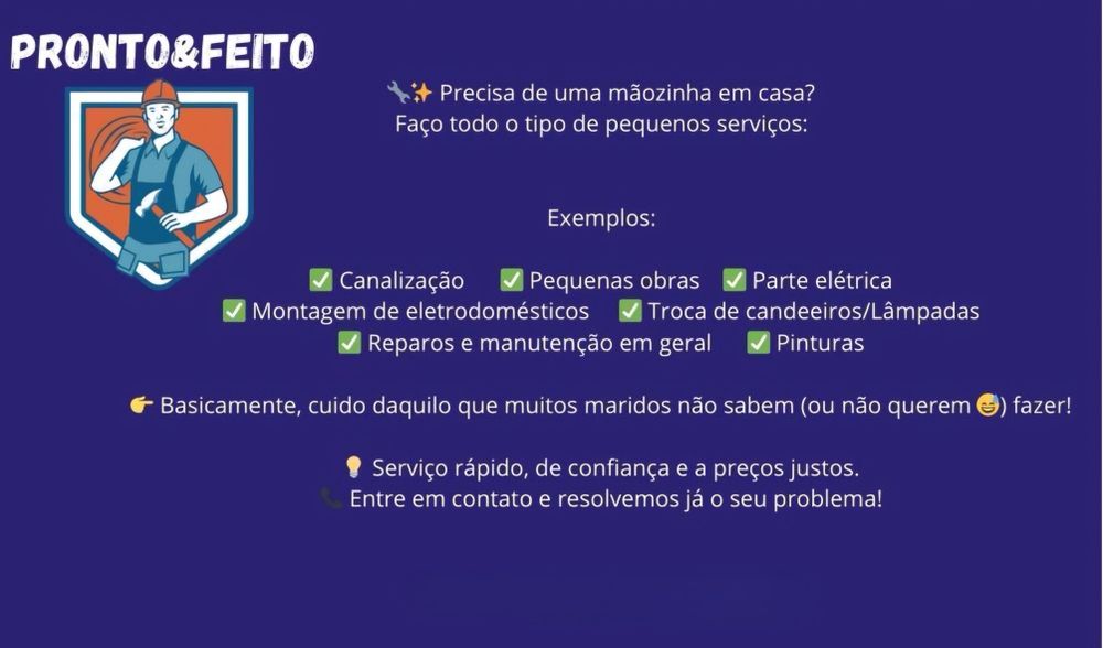 Pronto e feito (pequenas obras e manutenção)