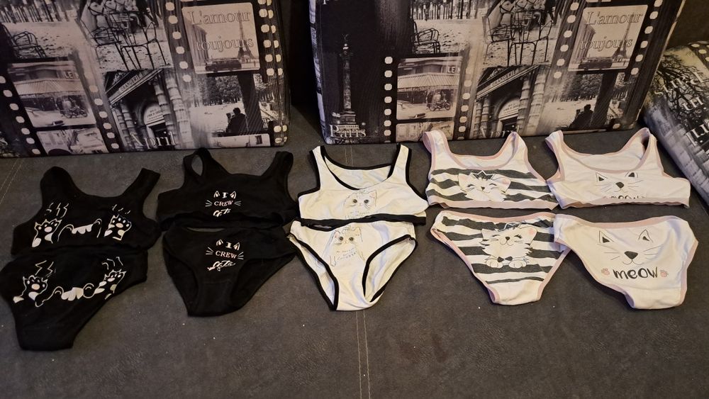 5 Kompletów Bielizny dla dziewczynki roz.140/146