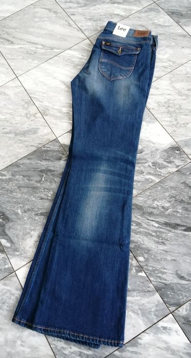 Jeansy Lee 26x33,super dzwony, hit