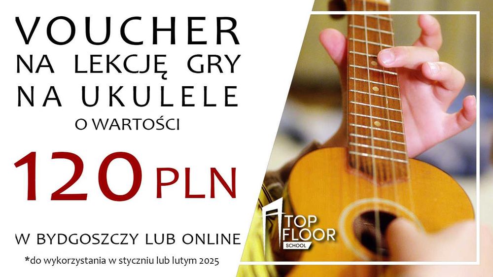 Voucher na 1 lekcję gry na ukulele