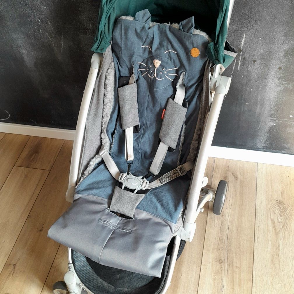 Wkładka do wózka, spacerówki, wełna 100%, merino,