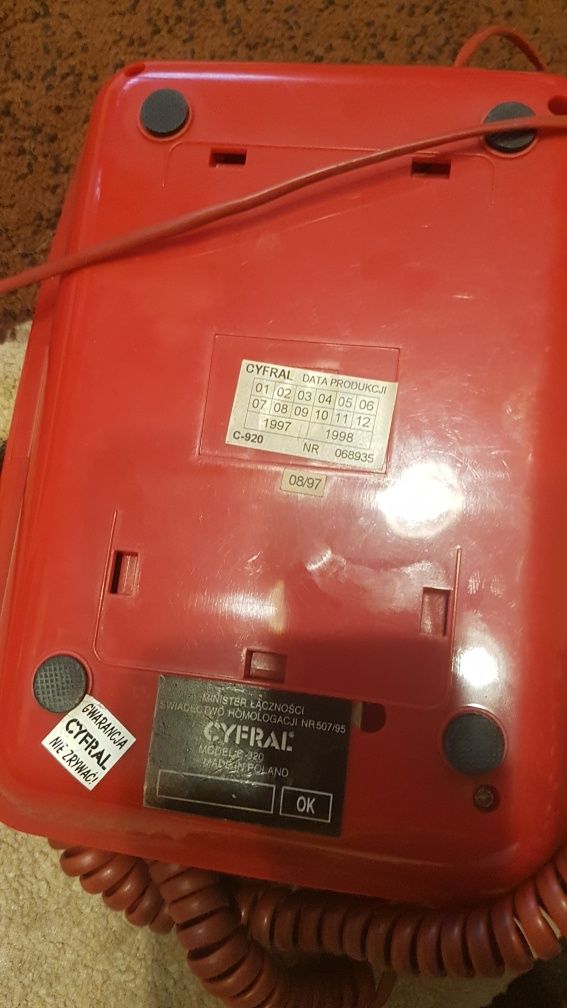Telefon stacjonarny cyfral duże przyciski, możliwość wysyłki