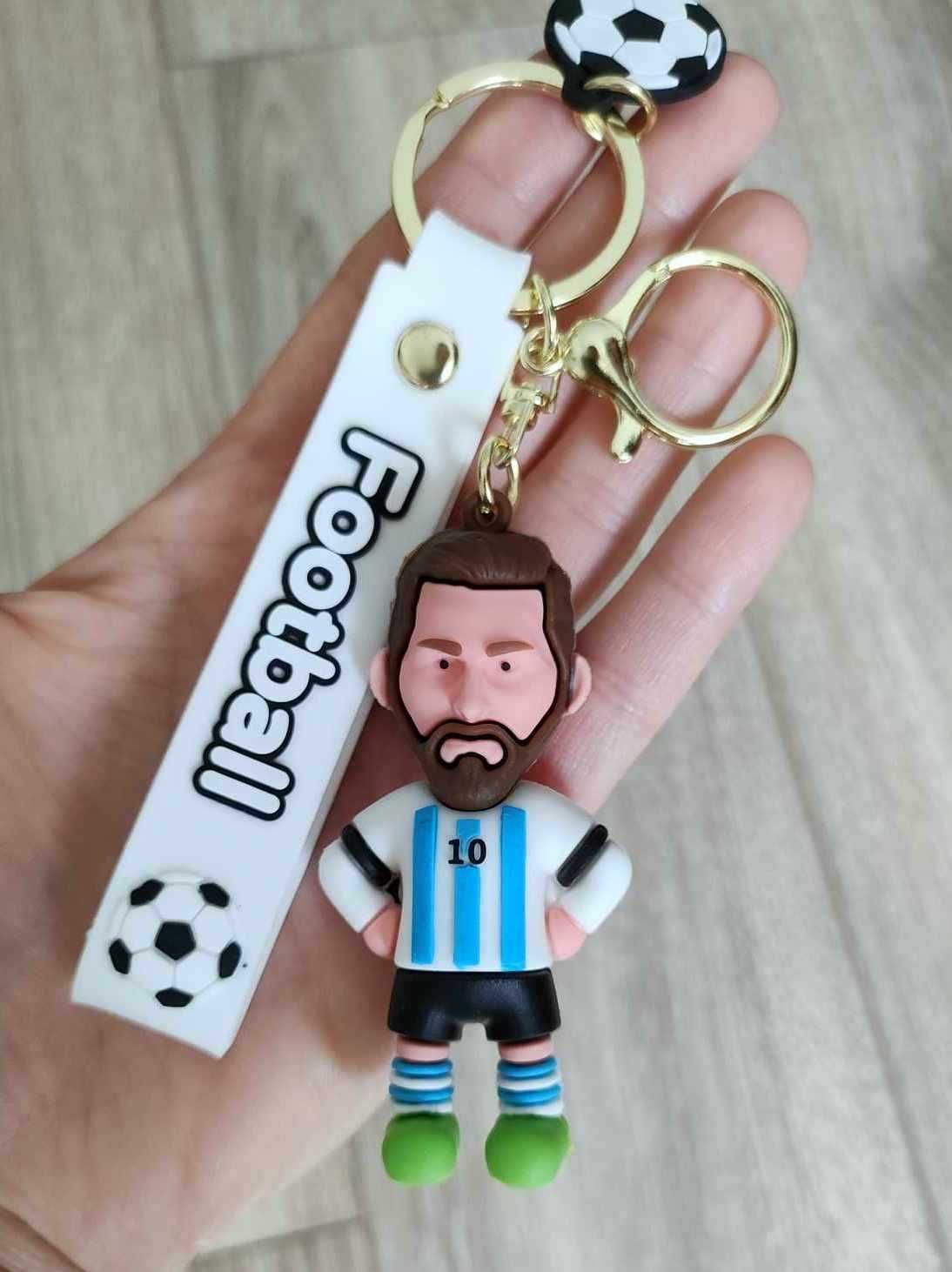 Messi 3D Piłkarz Football Brelok do kluczy Figurka Leo Messi 10 Piłka