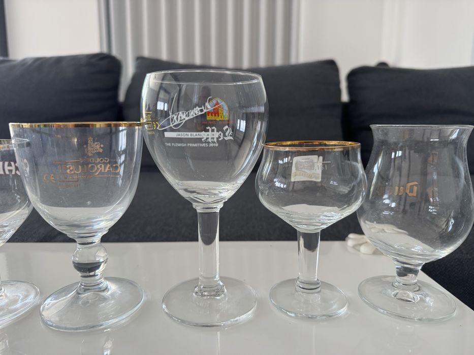 Lote copos miniatura de cervejas belgas icónicas (Westvleteren, etc)