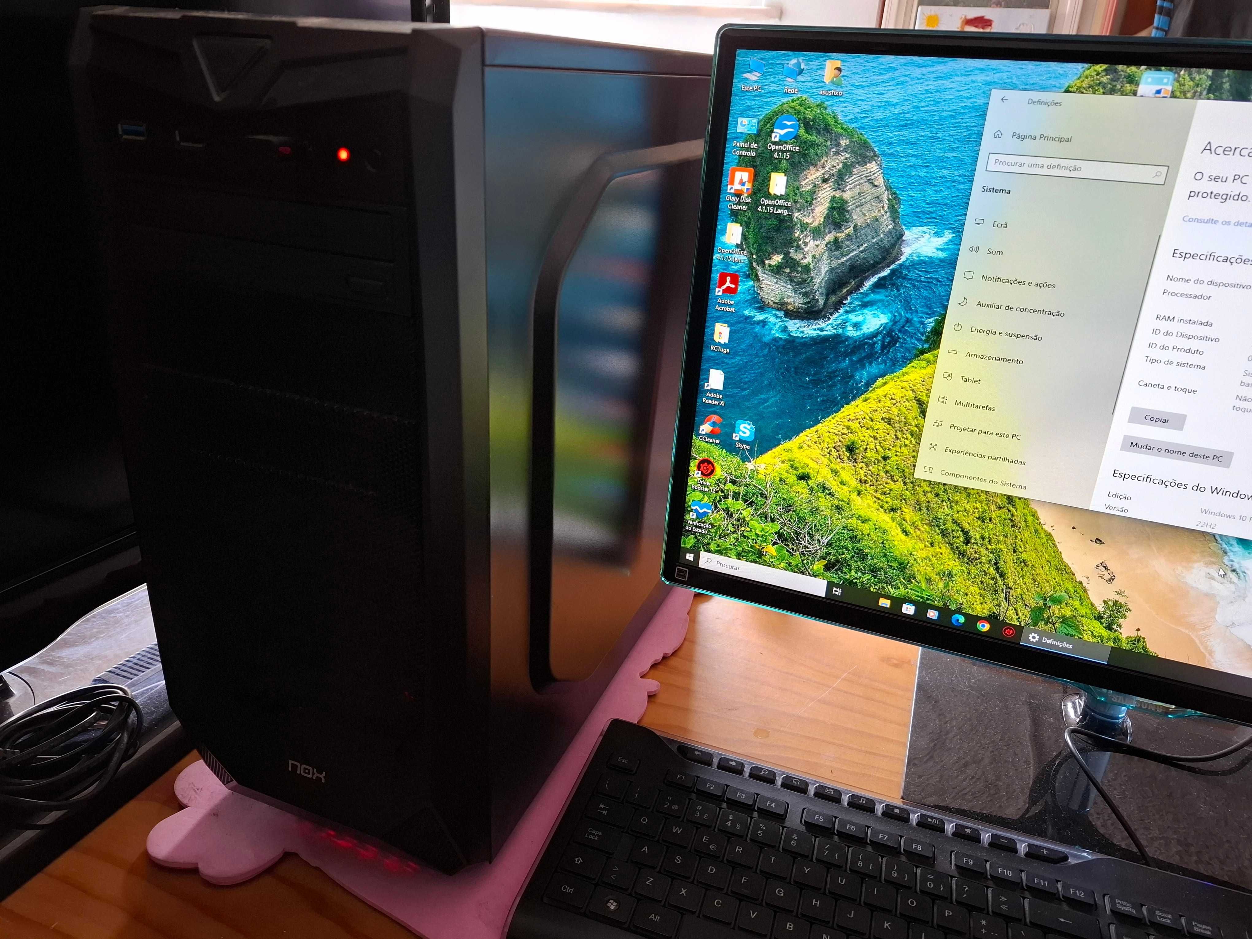 Pc Fixo AMD com Monitor de 27 Samsung