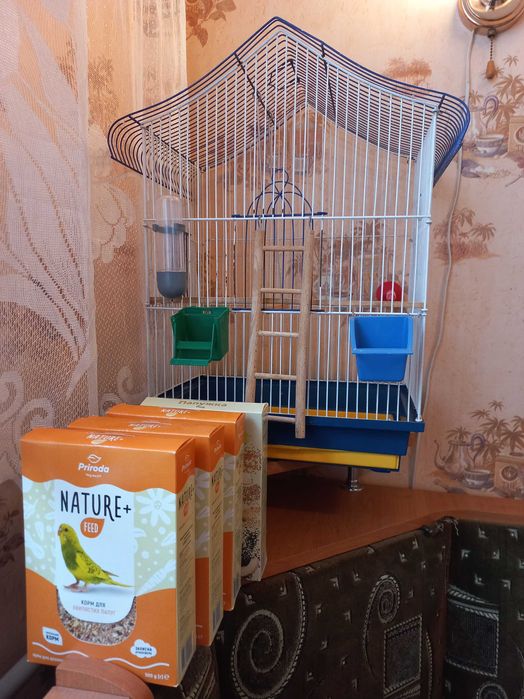 Клетка для попугая + корм в ПОДАРОК
