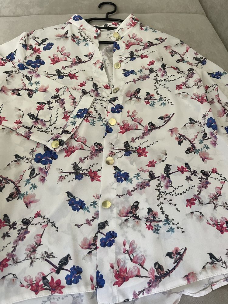 Bluzka koszula w kwiaty 40