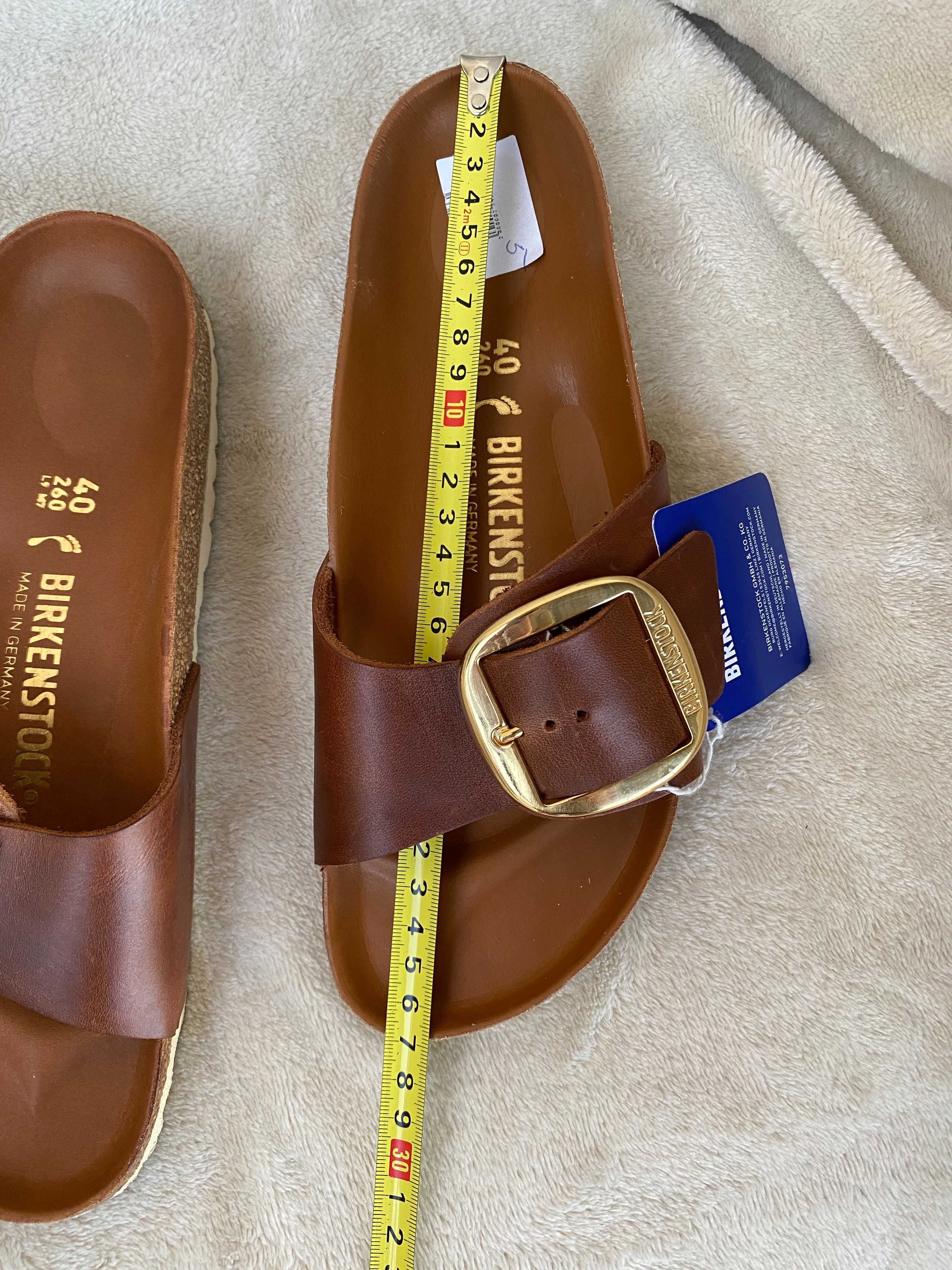 Сланцы BIRKENSTOCK BIG BUCKLE leather разм 40