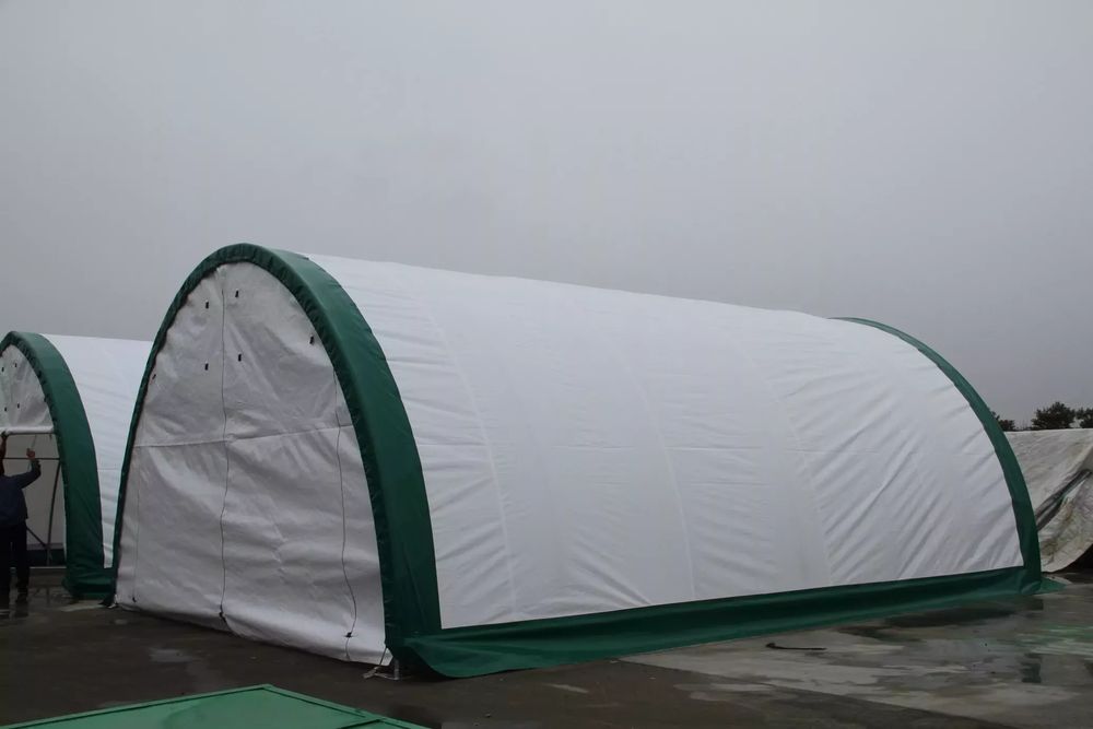 Hala łukowa 6,1x18,3m PVC 750g/m2 Całoroczna ochrona | Gruba Plandeka!