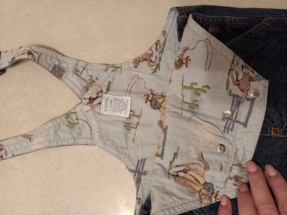 Zestaw spodni ogrodniczki 3-6m 62-68