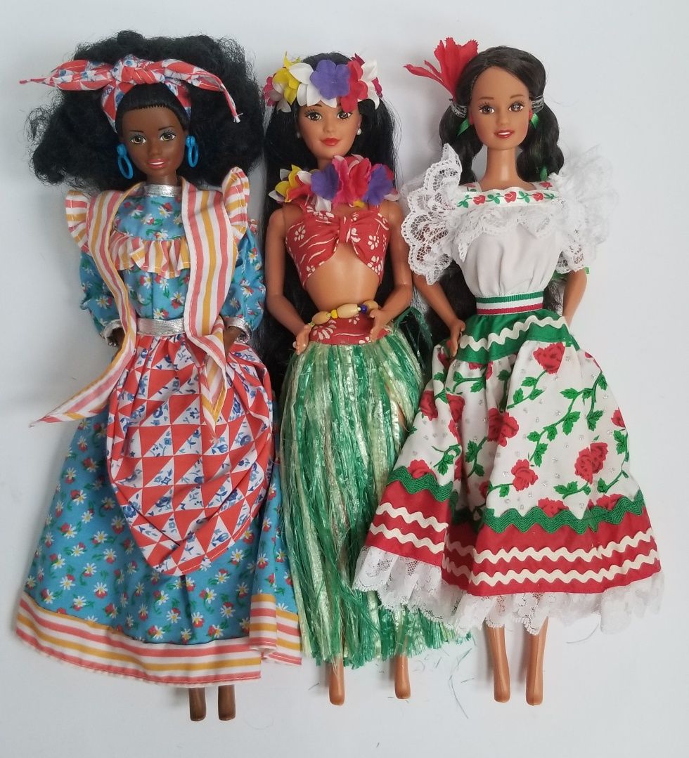 zestaw 3 lalek Barbie dotw ( Jamaica, Polynesia, Mexico )