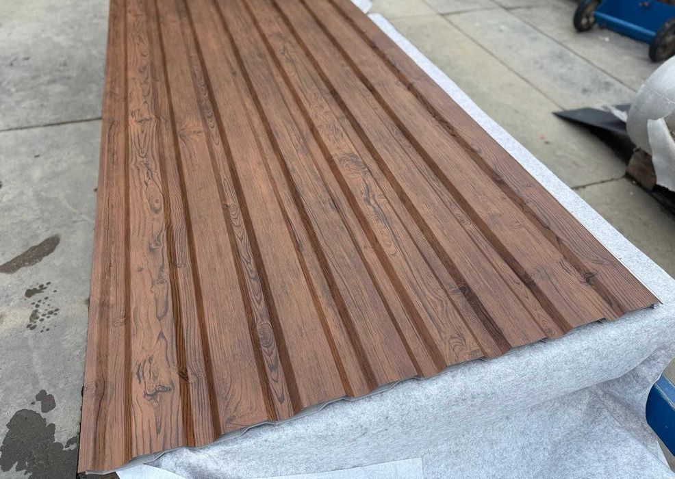 Blacha trapezowa T18 Drewnopodobna ELEWACJA PODBITKA OGRODZENIE