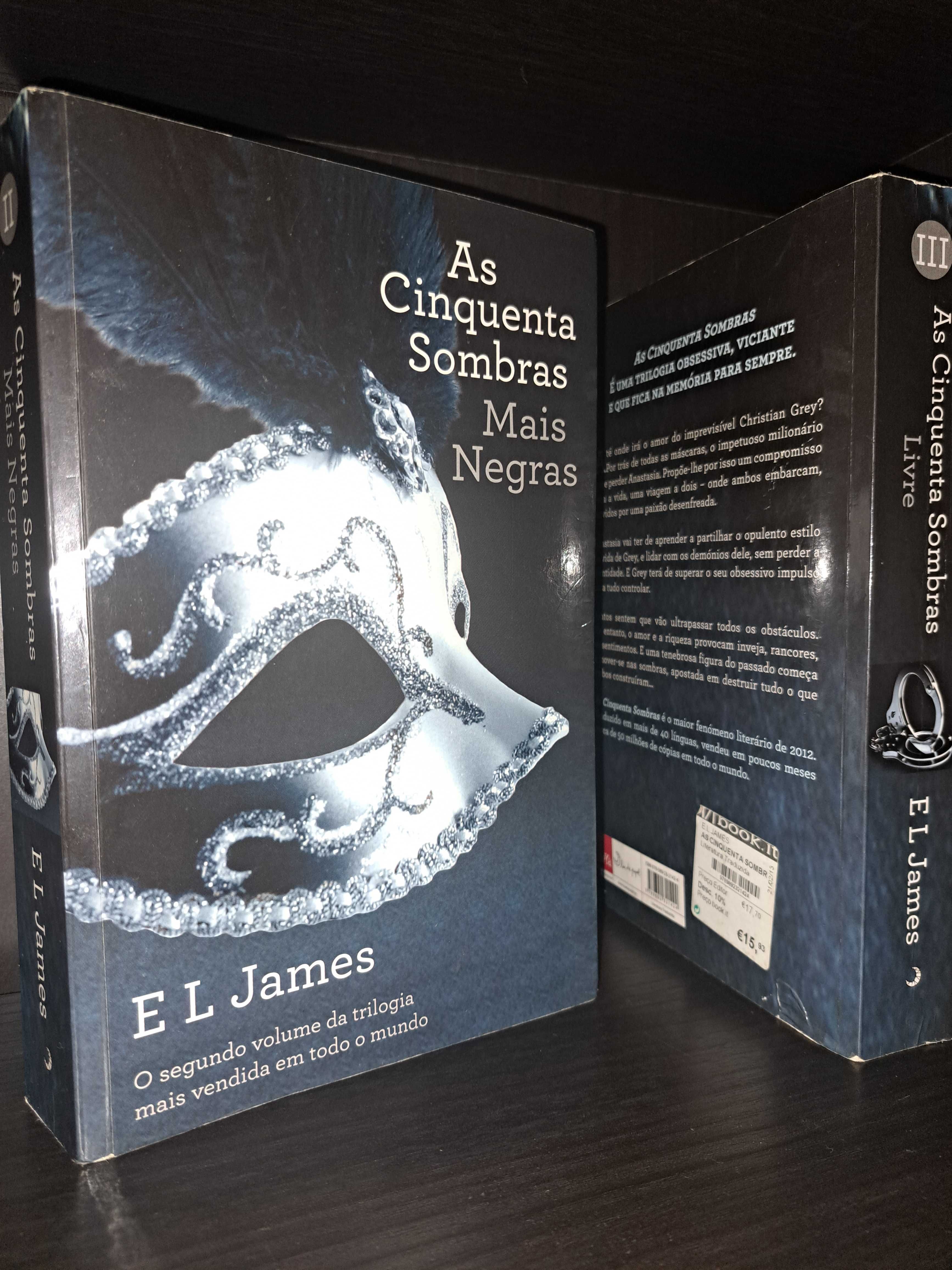 Livros triologia As Cinquenta Sombras de Grey, de E. L. James + GREY