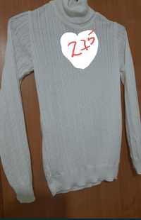 Белый нарядный свитер для мальчика рост 146