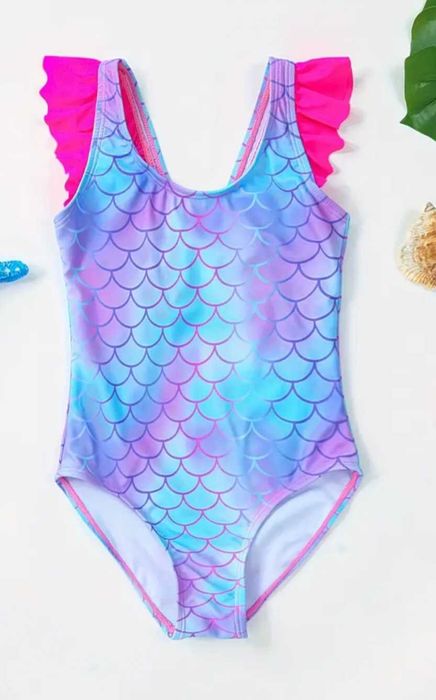 Nowy kostium strój kąpielowy SYRENKA,  r. 110/116 kąpielówki