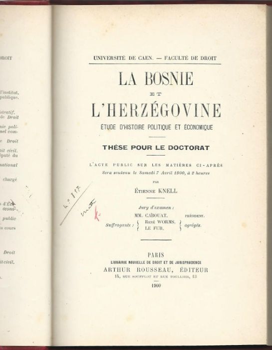 La Bosnie et l'Herzégovine - Étienne Knell