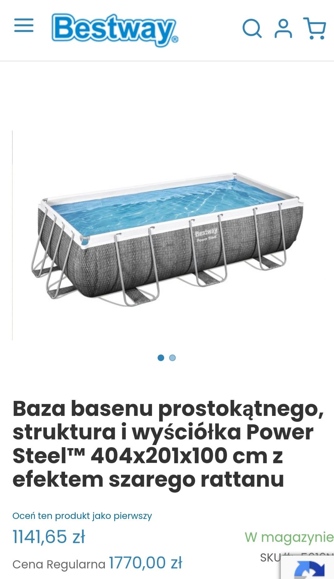 Basen ogrodowy Bestway Power Steel wraz z pompą i podgrzewaczem