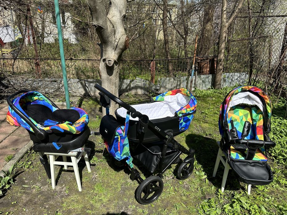 Коляска візочок Bair City 3в1 + база ISOFIX у авто - Ідеальний Стан