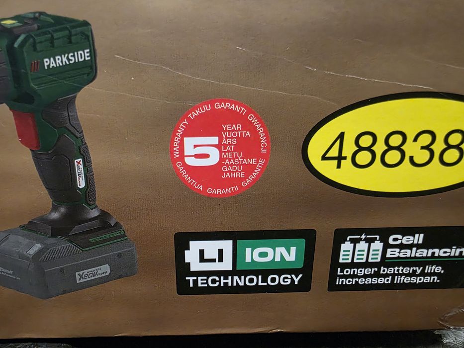 PARKSIDE PERFORMANCE 20V zestaw narzędzi 7w1 Brushless 2x4Ah + ładowar