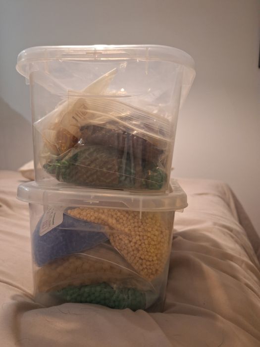 Missangas semi transparentes - sortido variado