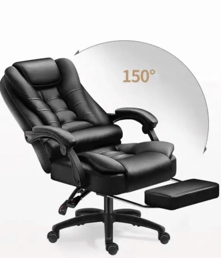 PREMIUM‼️ Ergonomiczny fotel obrotowy podnóżek Idealny do biura salonu