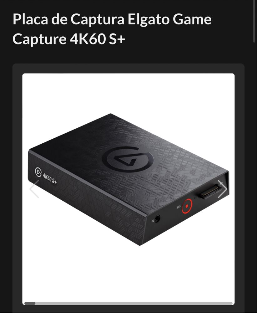 Placa de Captura Elgato Game Capture 4K60 S+